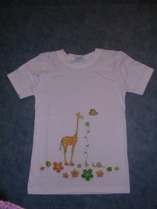 Tee-shirt Girafe : Transfert sur tee-shirt -  - 