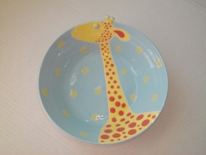 Assiette Girafe : Diamètre : 20 cm - Prix : 35 €