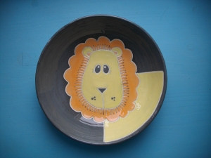 Assiette Lion : Diamètre : 20 cm - Prix : 35 €