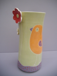 Vase Oiseau : Hauteur : 28 cm - Prix : 40 €