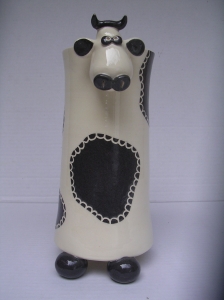 Vase Vache : Hauteur : 28 cm - Prix : 40 €